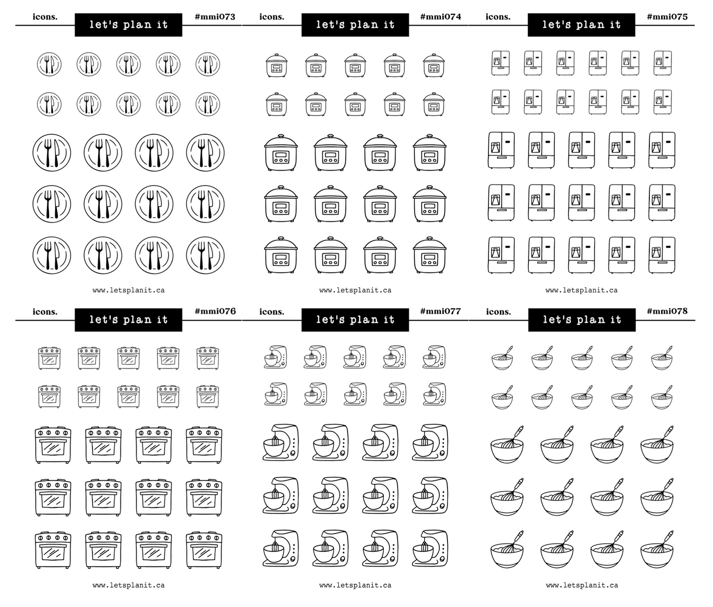 Mini Icons | 84 options | 2 paper types