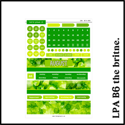Monthly Kit: August birthstone | 8 layout options | August or Blank