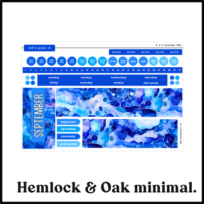 Monthly Kit: September birthstone | 8 layout options | September or Blank