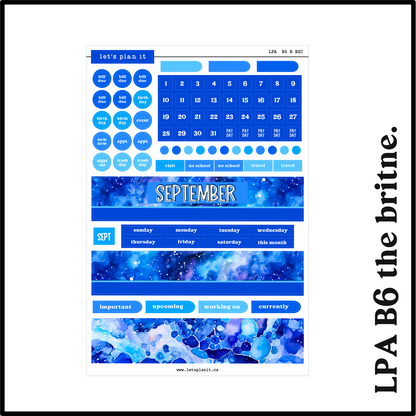 Monthly Kit: September birthstone | 8 layout options | September or Blank