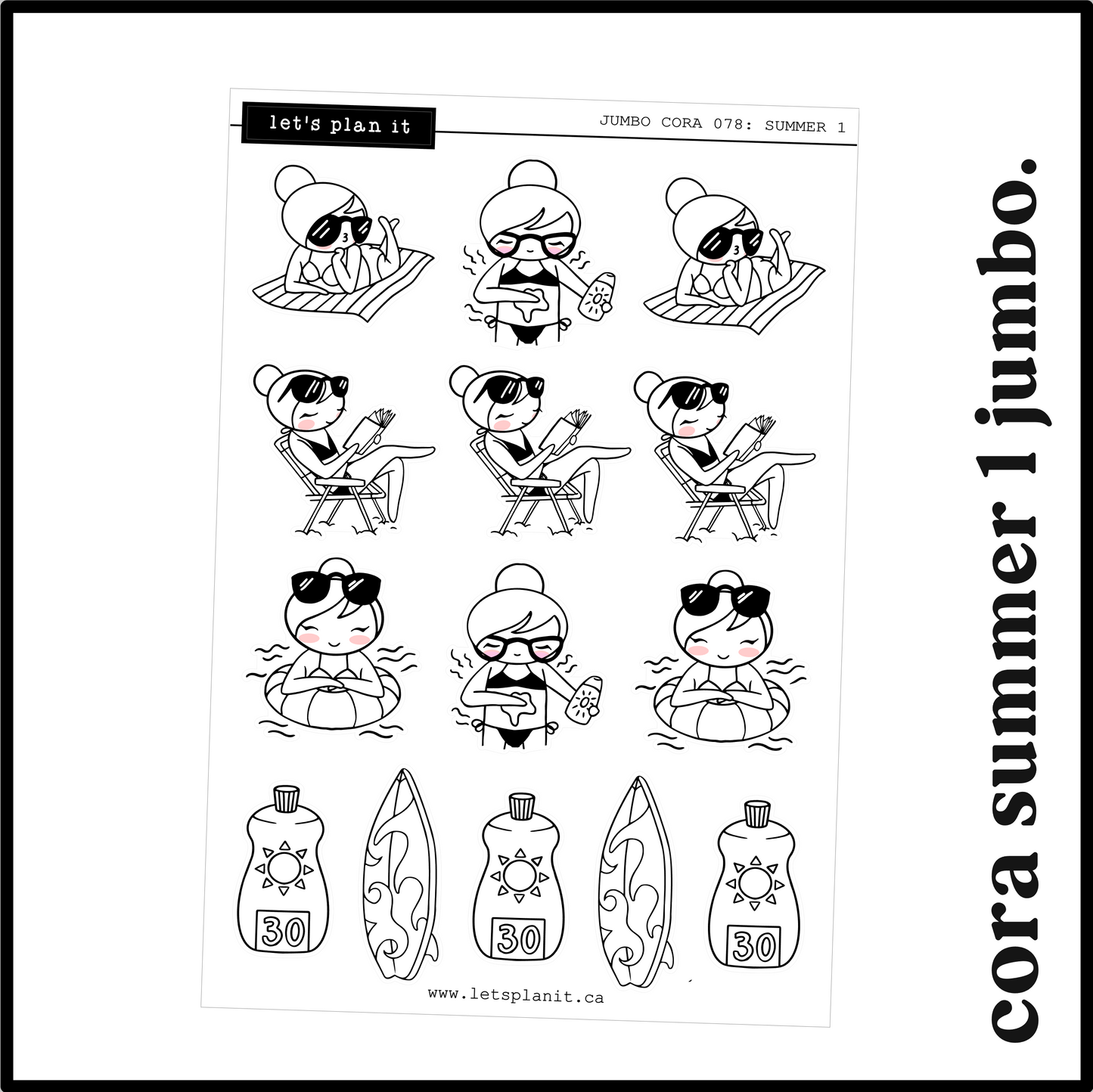 Cora | Summer 1 | character stickers