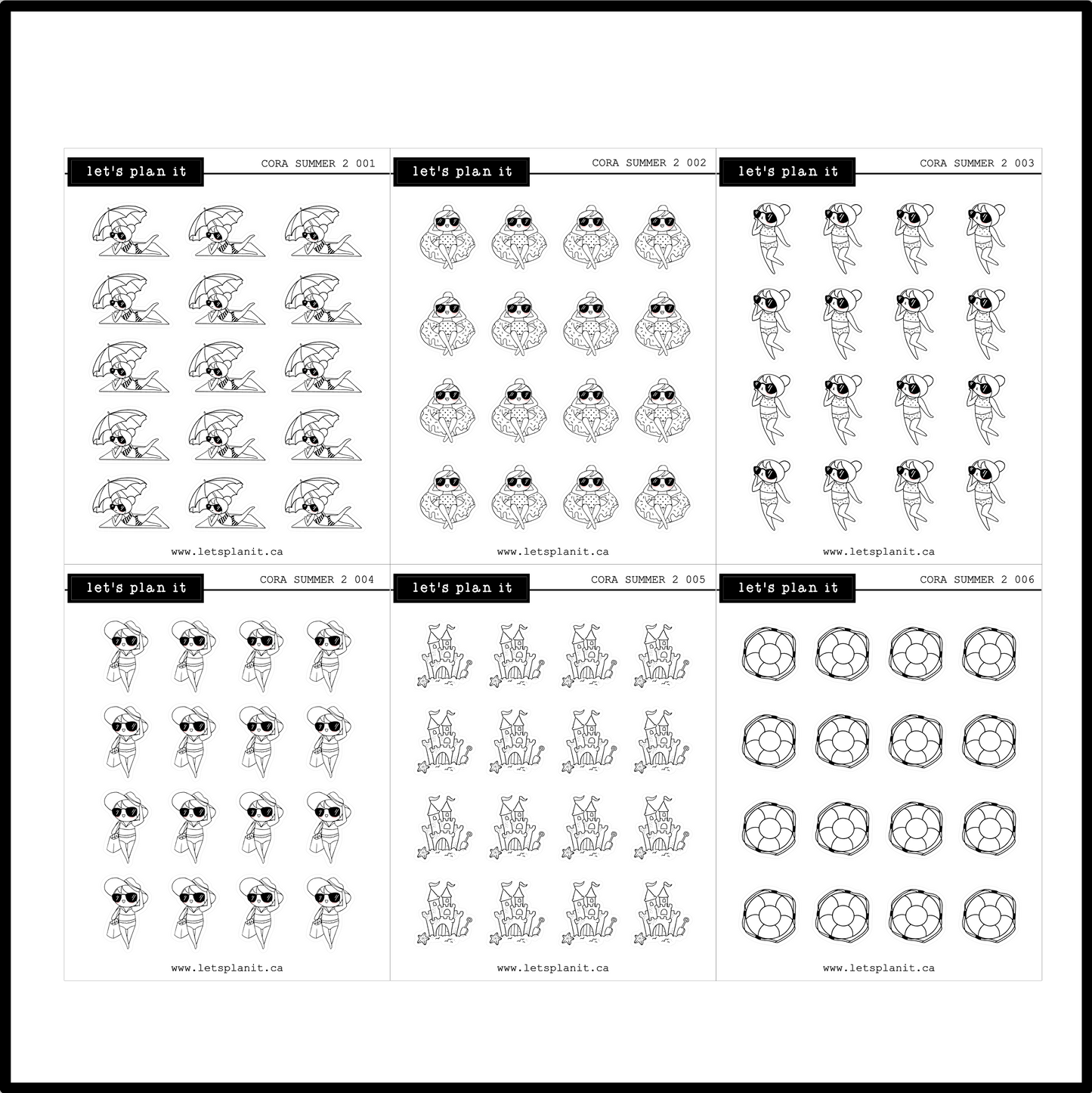 Cora | Summer 2 | character stickers