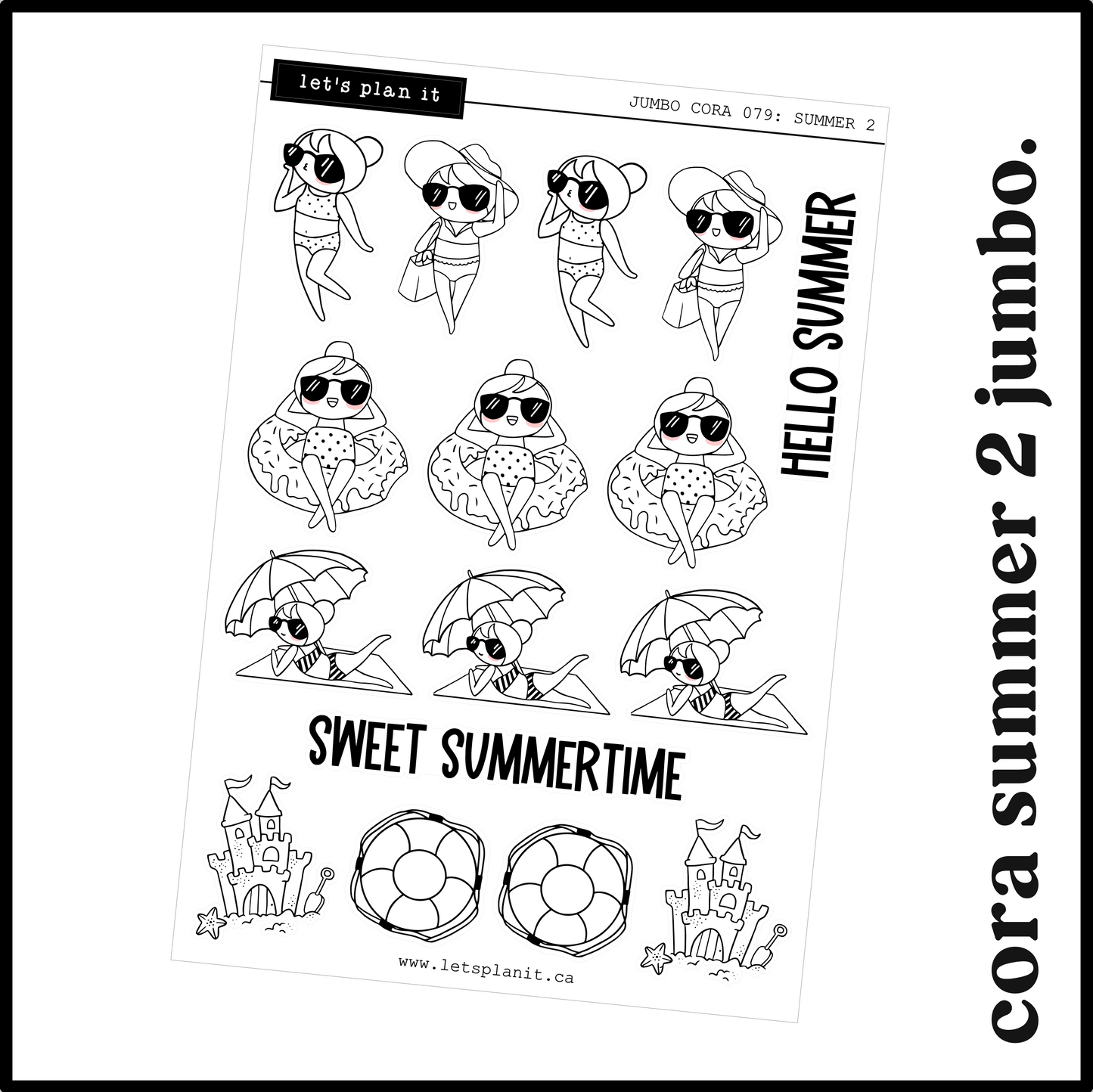 Cora | Summer 2 | character stickers