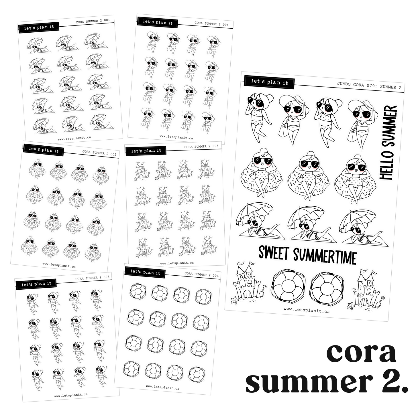 Cora | Summer 2 | character stickers