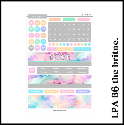 Monthly Kit: October birthstone | 8 layout options | October or Blank