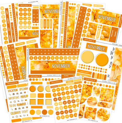 Monthly Kit: November birthstone | 8 layout options | November or Blank