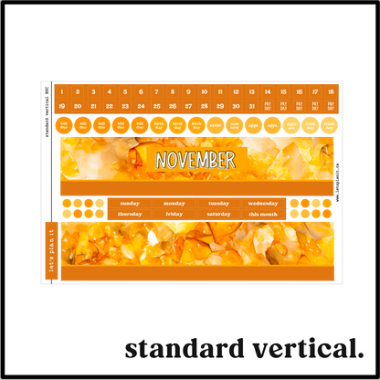 Monthly Kit: November birthstone | 8 layout options | November or Blank