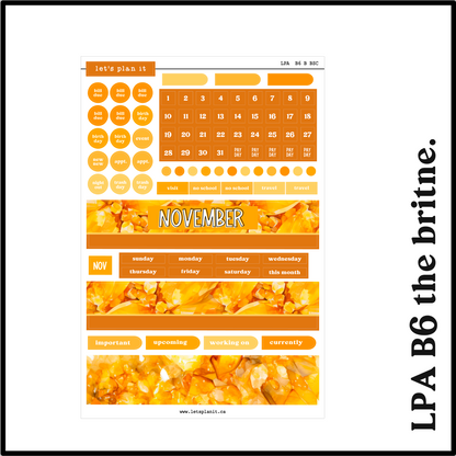 Monthly Kit: November birthstone | 8 layout options | November or Blank