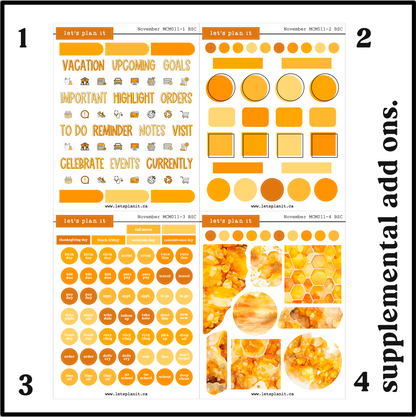 Monthly Kit: November birthstone | 8 layout options | November or Blank