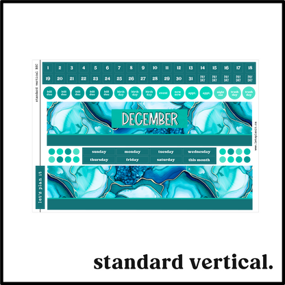 Monthly Kit: December birthstone | 8 layout options | December or Blank