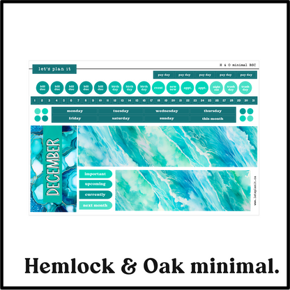 Monthly Kit: December birthstone | 8 layout options | December or Blank