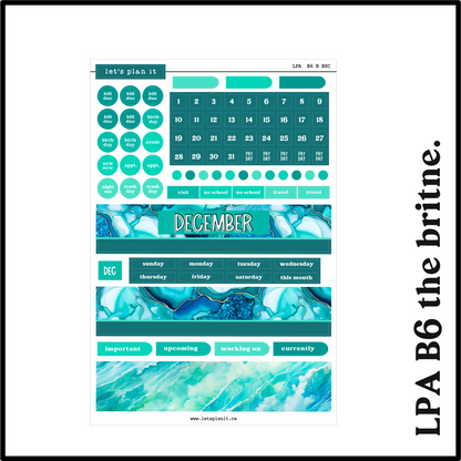 Monthly Kit: December birthstone | 8 layout options | December or Blank
