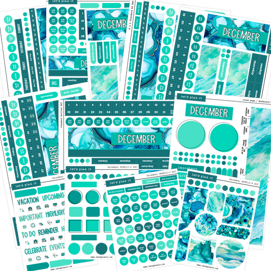 Monthly Kit: December birthstone | 8 layout options | December or Blank