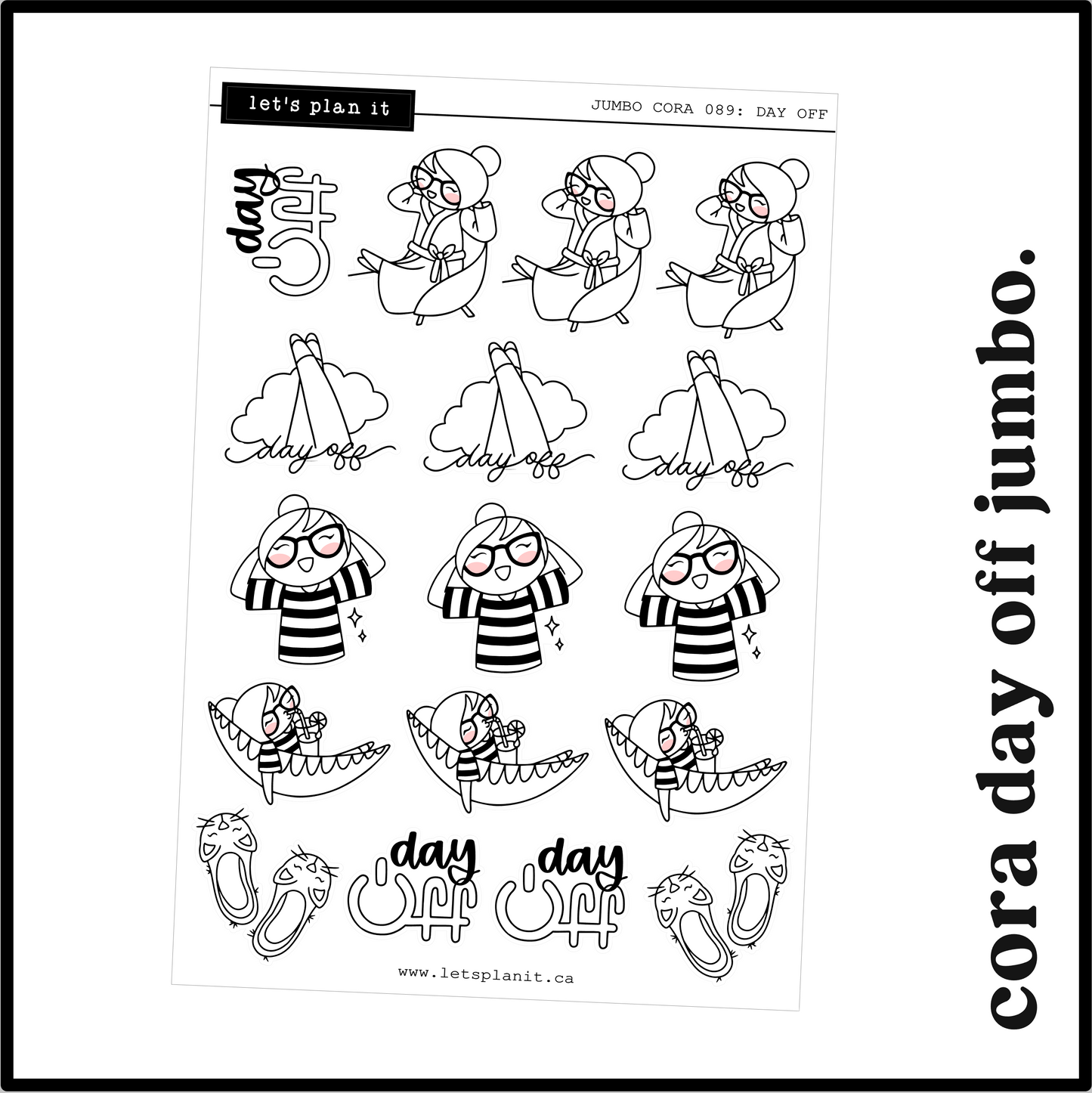 Cora | Day Off | character stickers