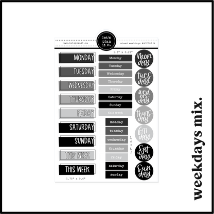 MONOCHROME /B&W FUNCTIONALS | Planning Essentials