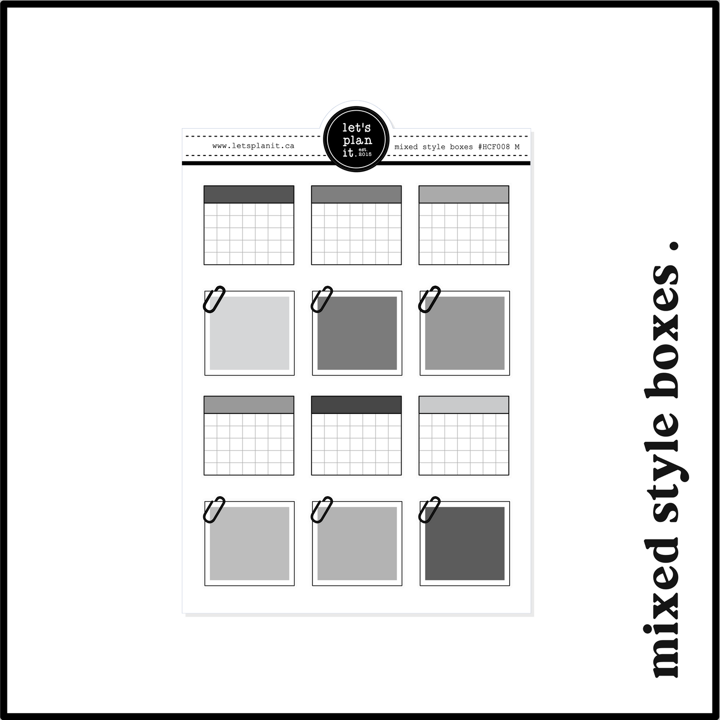 MONOCHROME /B&W FUNCTIONALS | Planning Essentials