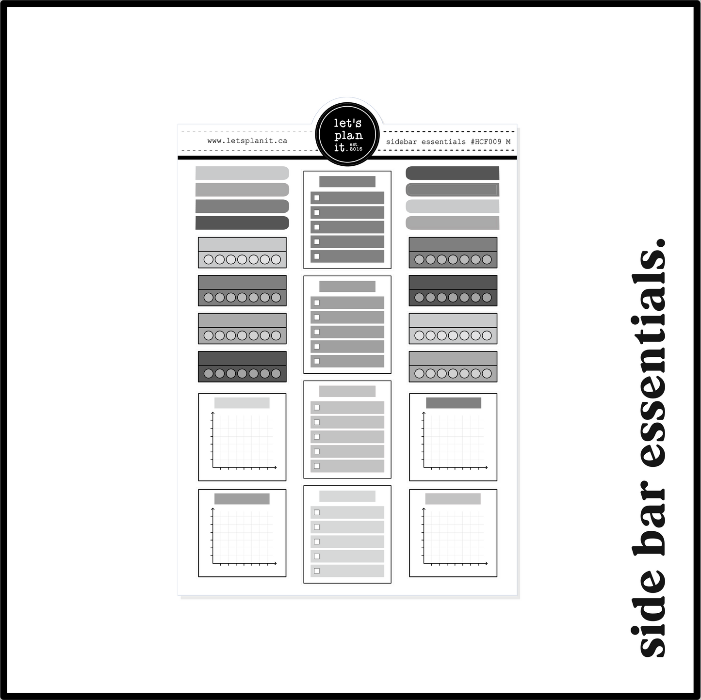 MONOCHROME /B&W FUNCTIONALS | Planning Essentials