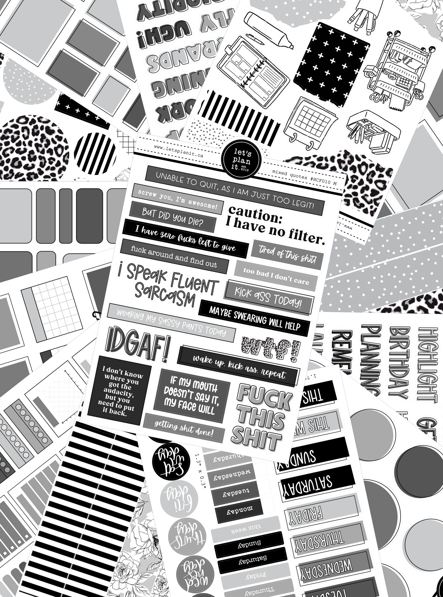 MONOCHROME /B&W FUNCTIONALS | Planning Essentials