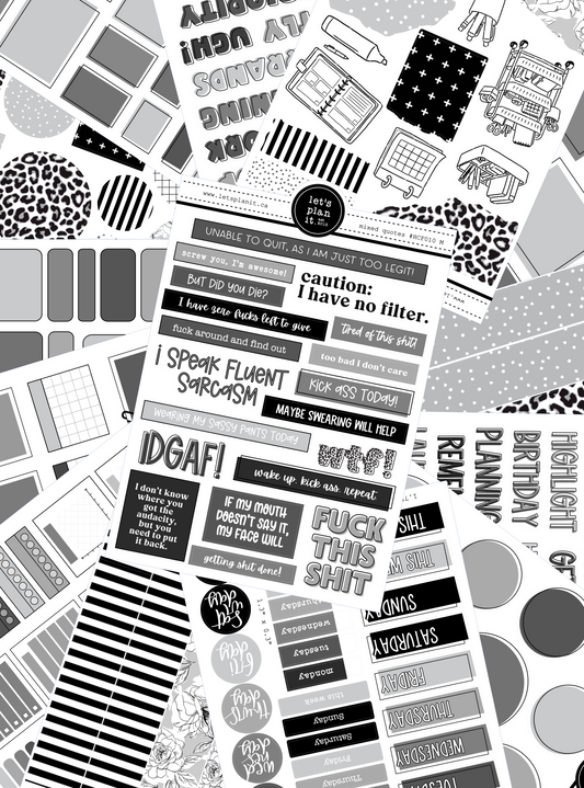 MONOCHROME /B&W FUNCTIONALS | Planning Essentials