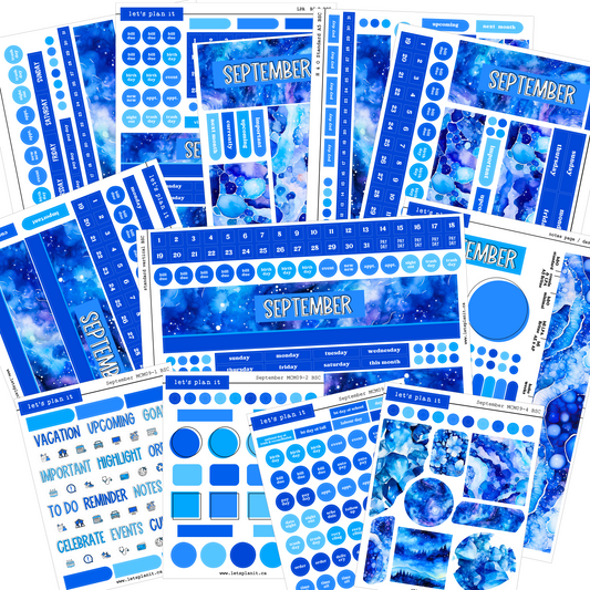 Monthly Kit: September birthstone | 8 layout options | September or Blank