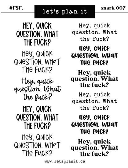 #FSF SNARKY quotes | 07-012 | 2 paper types