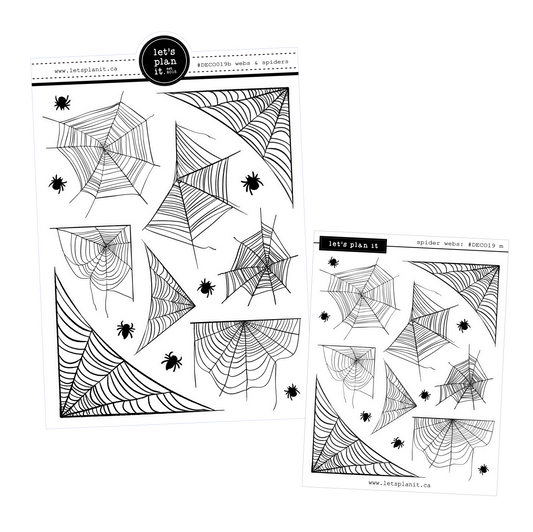 Webs/ Spiders | 2 paper types | 2 sizes | Deco