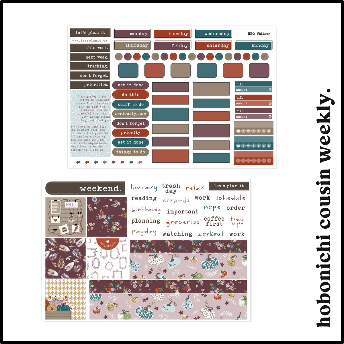 WHITNEY COLLECTION | Weekly Kits