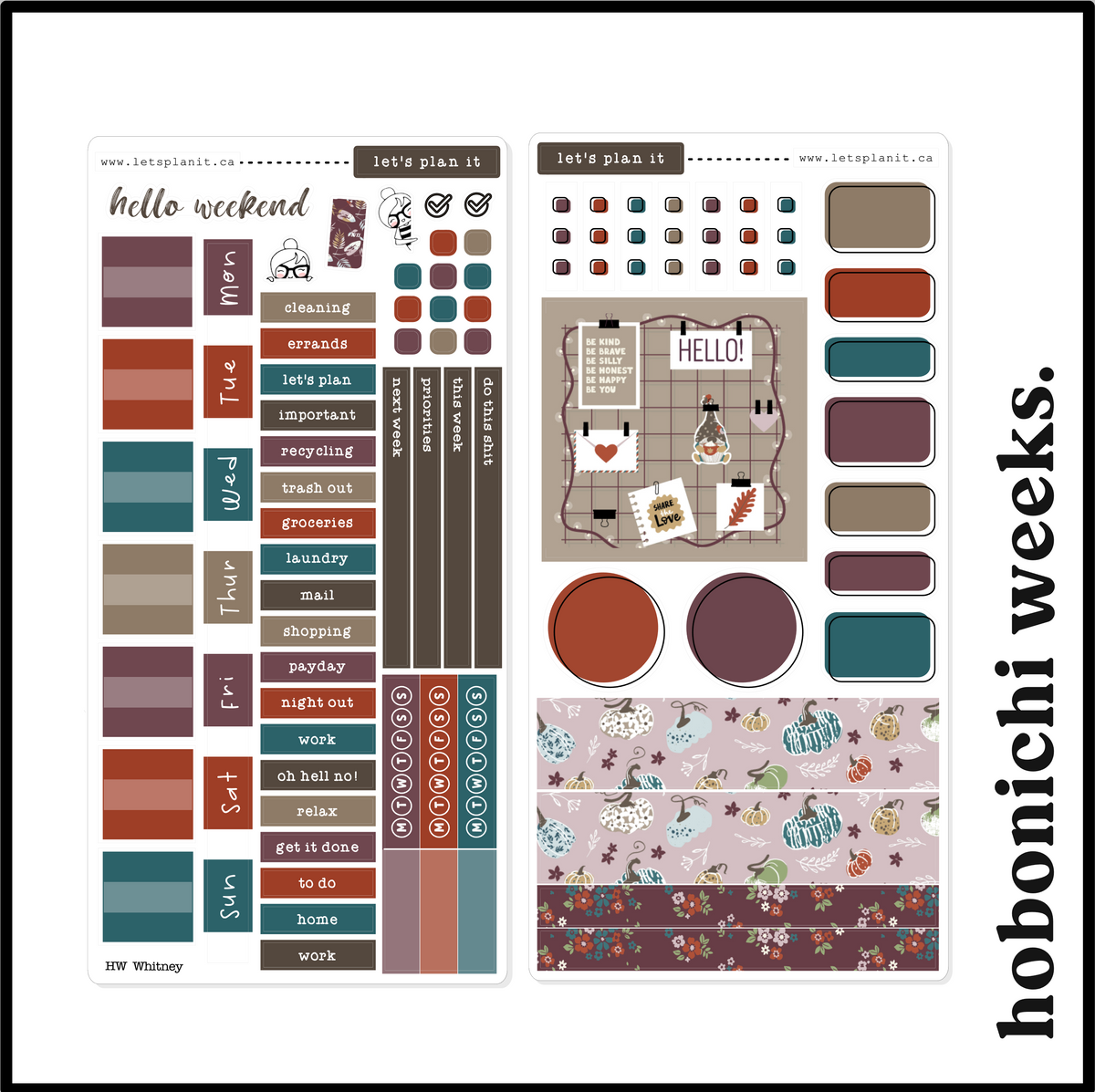 WHITNEY COLLECTION | Weekly Kits