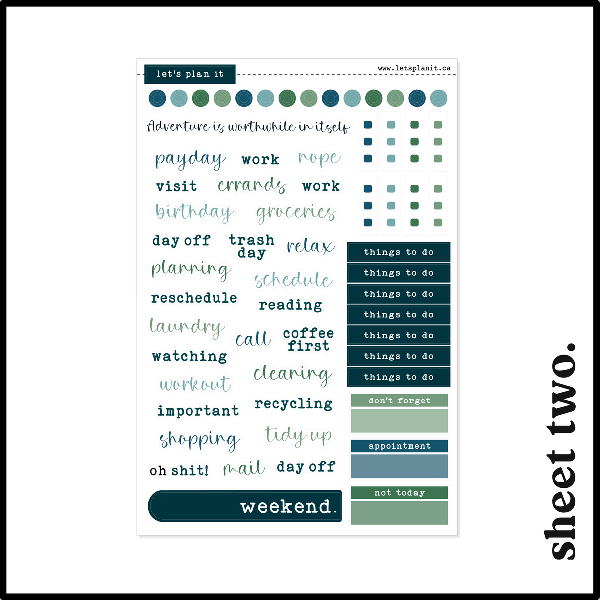 ASPEN COLLECTION | Weekly Kits