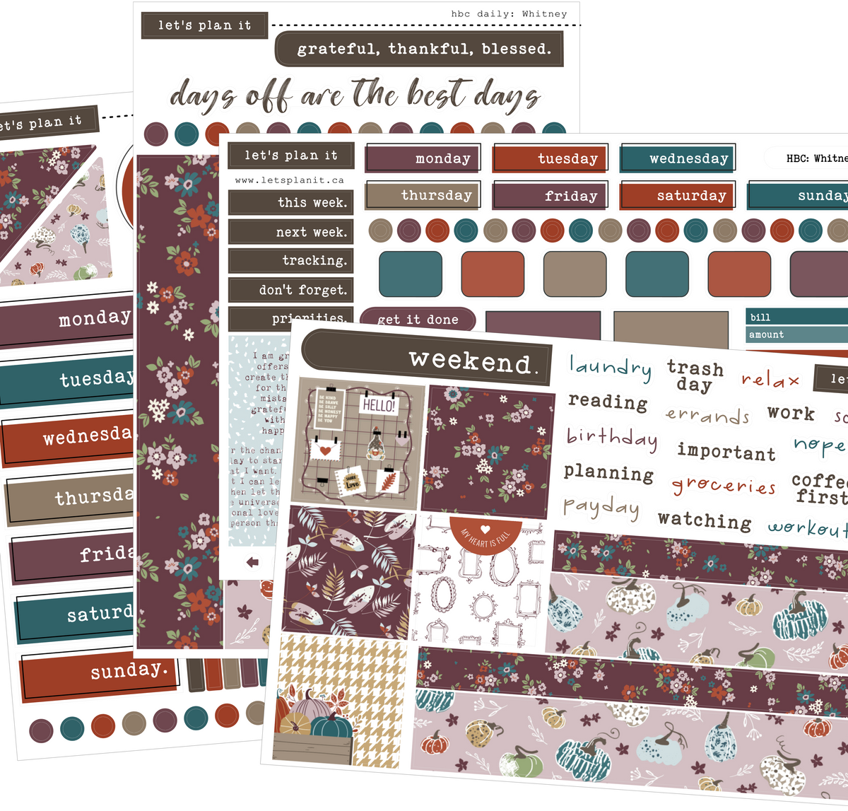 WHITNEY COLLECTION | Weekly Kits