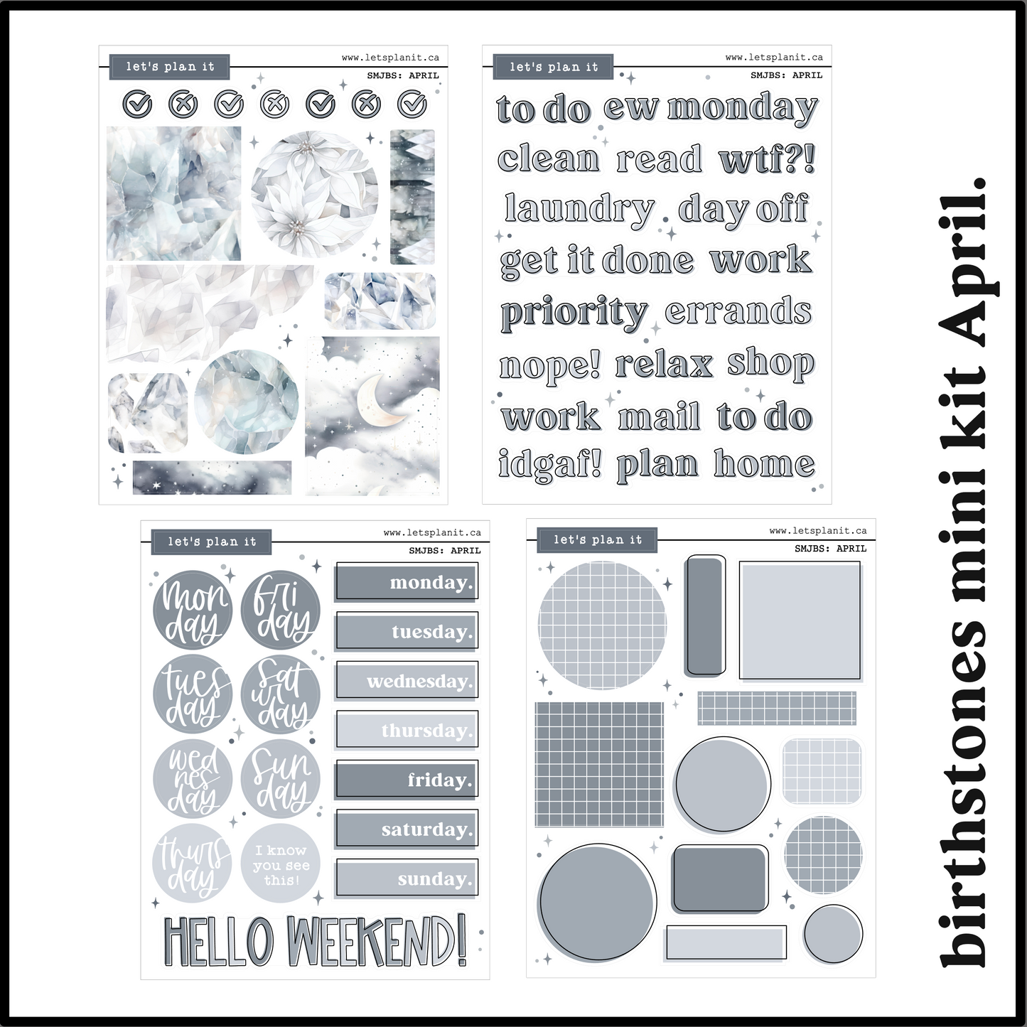 BIRTHSTONE COLLECTIONS | BUNDLES | 2 paper types