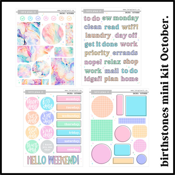 BIRTHSTONE COLLECTIONS | BUNDLES | 2 paper types