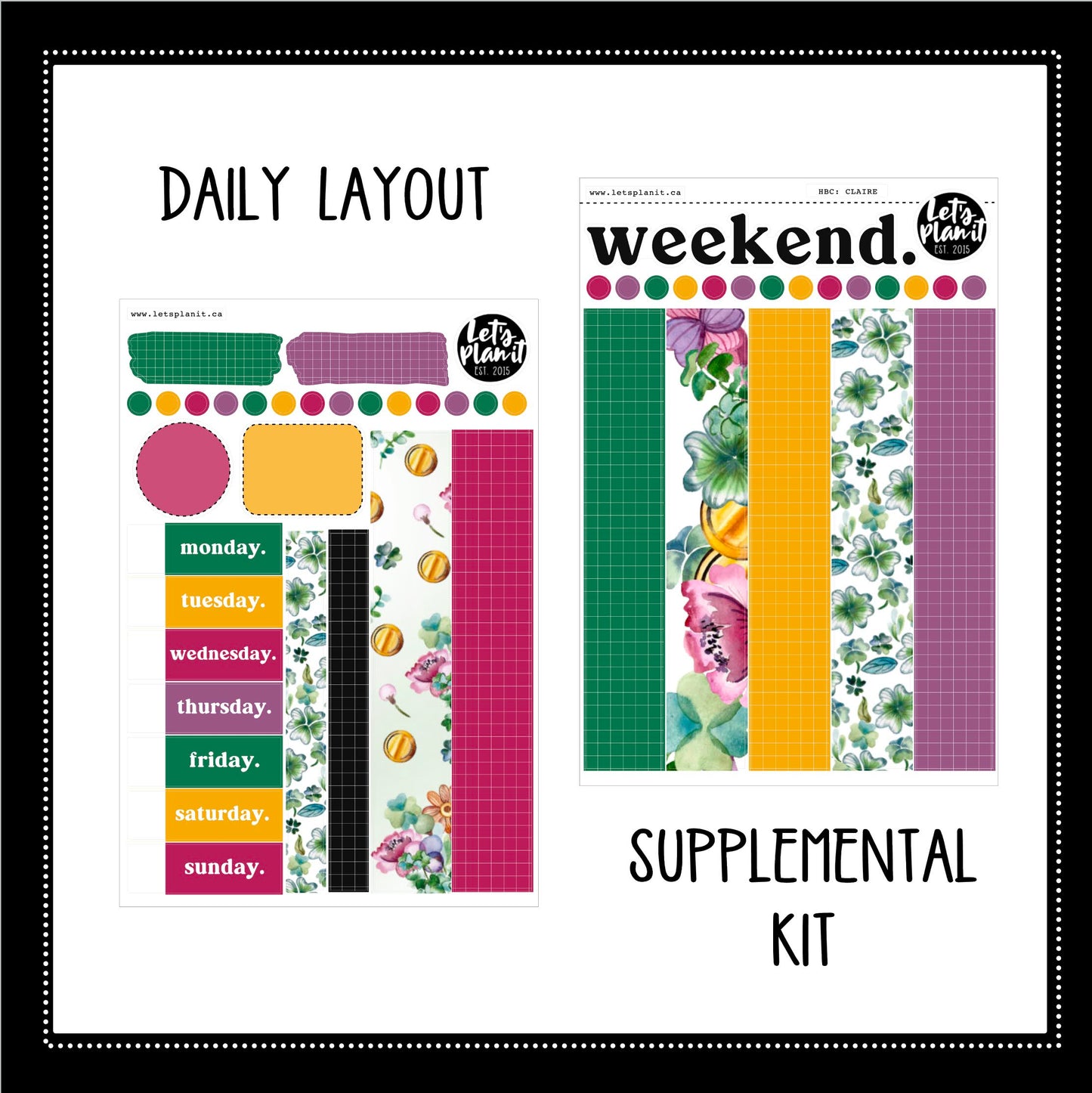 -- CLAIRE COLLECTION | Weekly Kits