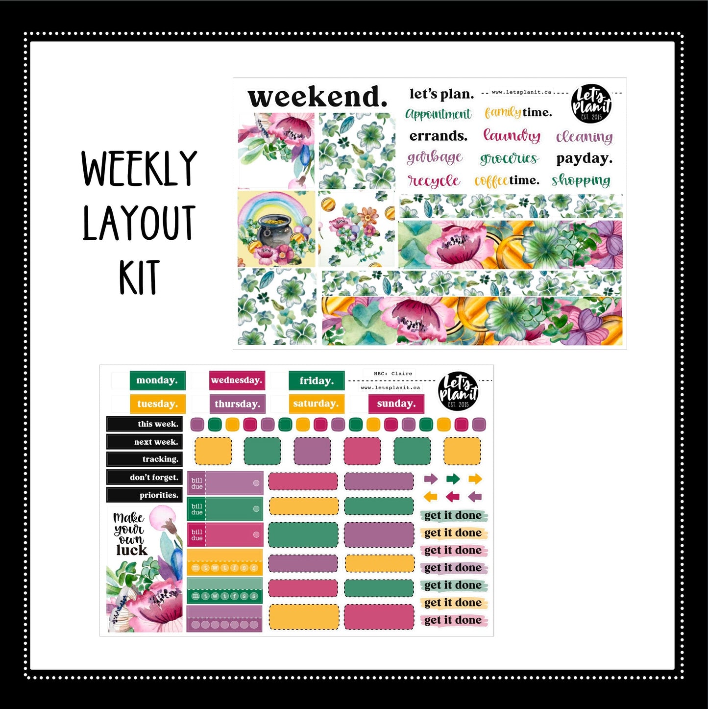 -- CLAIRE COLLECTION | Weekly Kits