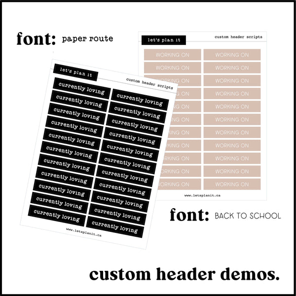 Custom Scripts - Bar/Header
