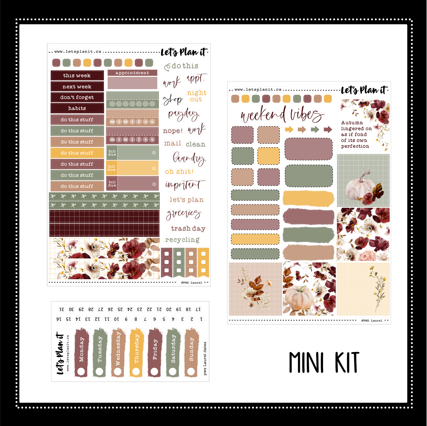 -- LAUREL COLLECTION | Weekly Kits