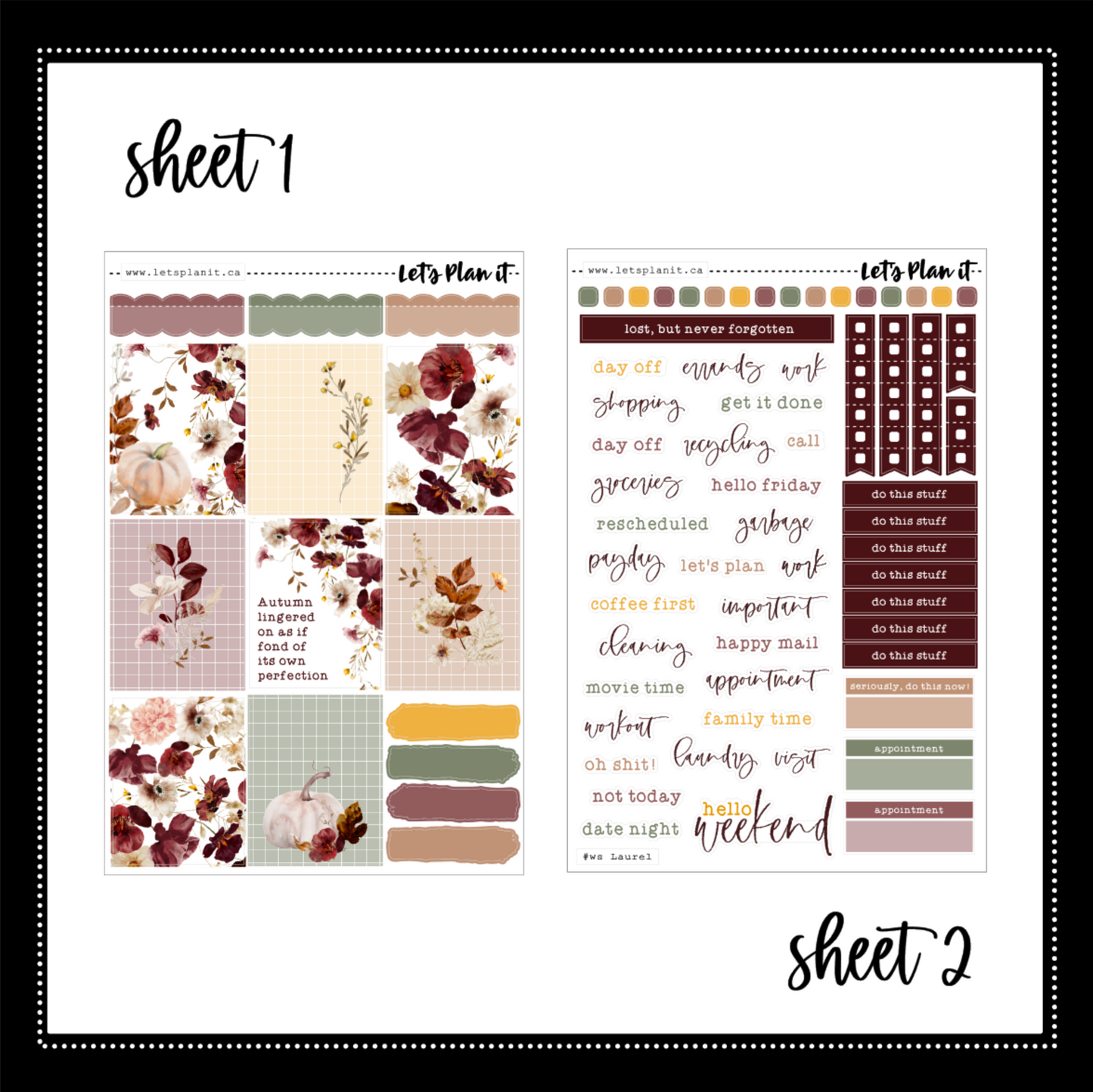 -- LAUREL COLLECTION | Weekly Kits