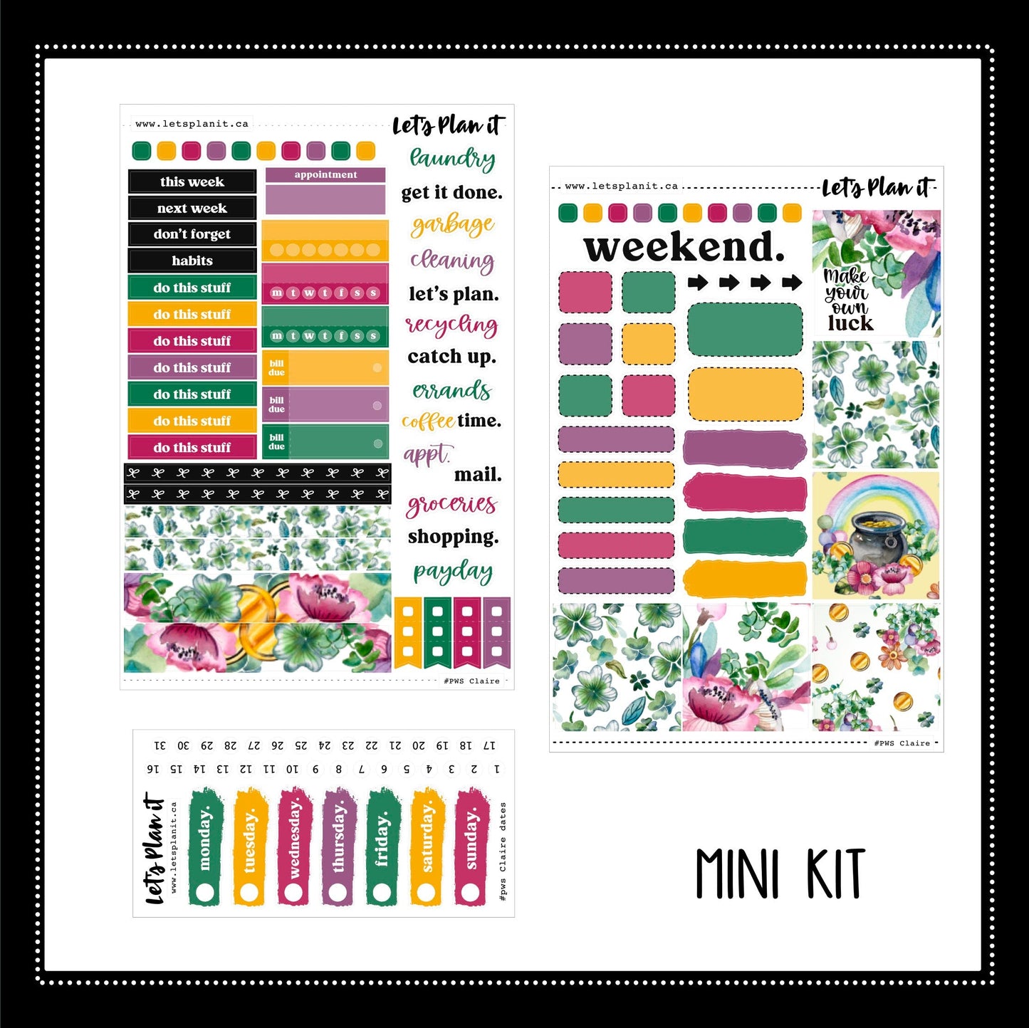 -- CLAIRE COLLECTION | Weekly Kits