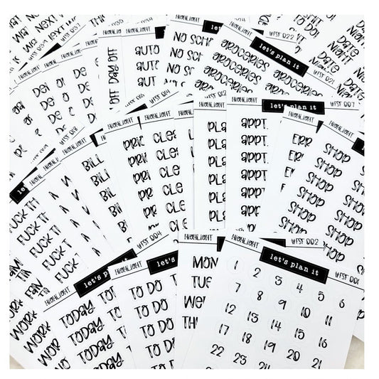 #FSF - Highlight FONT | 60 OPTIONS! | BLACK | Premium matte