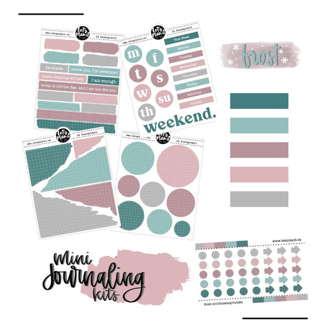 Mini Journaling Kit | FROST | 2 paper types | Planner Stickers
