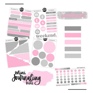 Mini Journaling Kit | SWEETHEART | 2 paper types | Planner Stickers