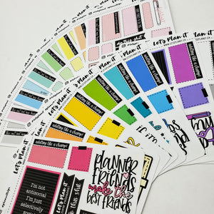 Rainbow sampler sheets | Planner stickers