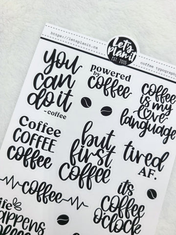 Coffee lovers typography