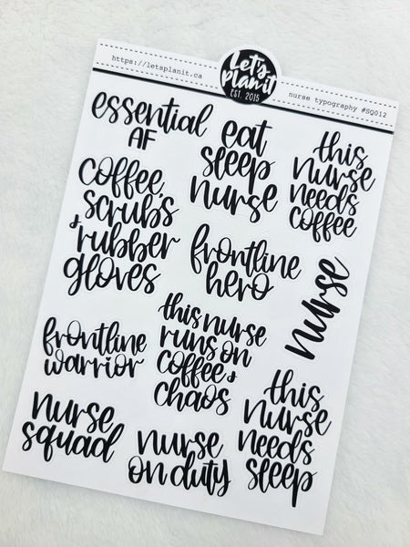 Nurse typography