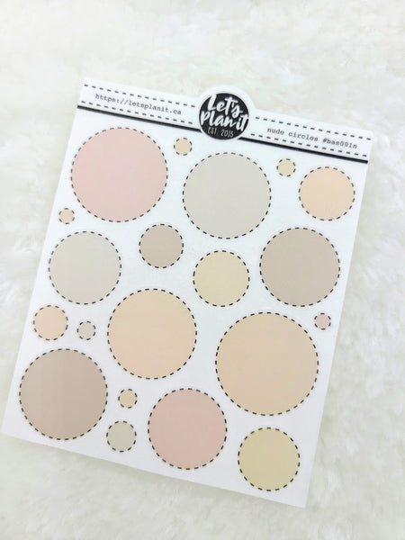 Mini sheets | CIRCLES | transparent or matte | planner stickers.