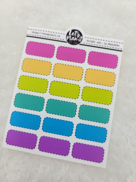Mini sheets | 0.9" BOX LABELS | transparent or matte | planner stickers.