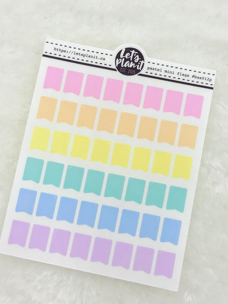 Mini sheets | MINI FLAGS |  transparent or matte | planner stickers.