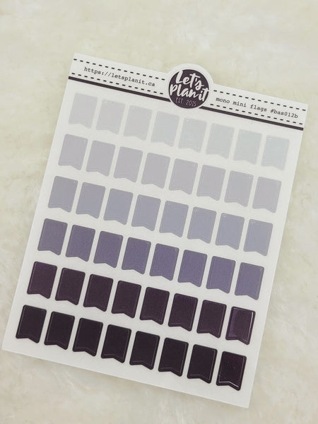 Mini sheets | MINI FLAGS |  transparent or matte | planner stickers.