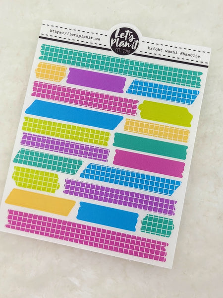 Mini sheets | WASHI STRIPS |  transparent or matte | planner stickers.
