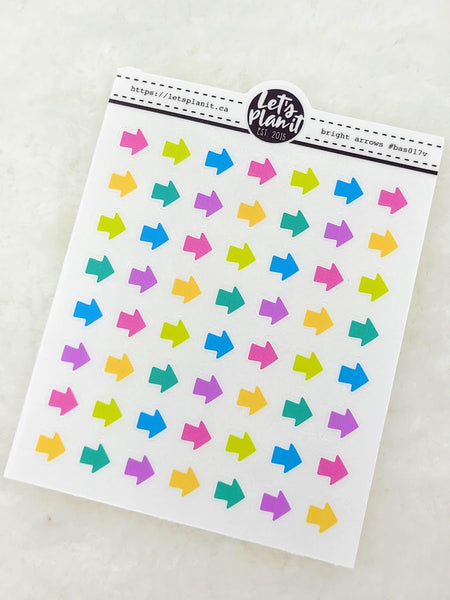 Mini sheets | MINI ARROWS |  transparent or matte | planner stickers.